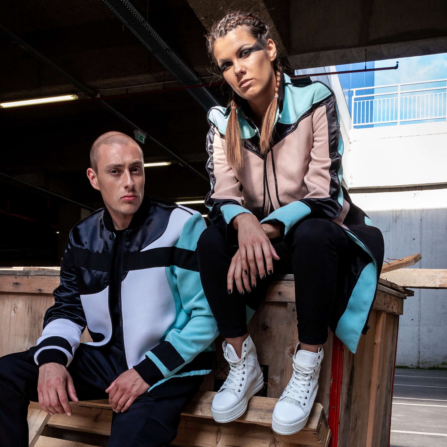 NEU! Bomberjacke Aquamarine Cream