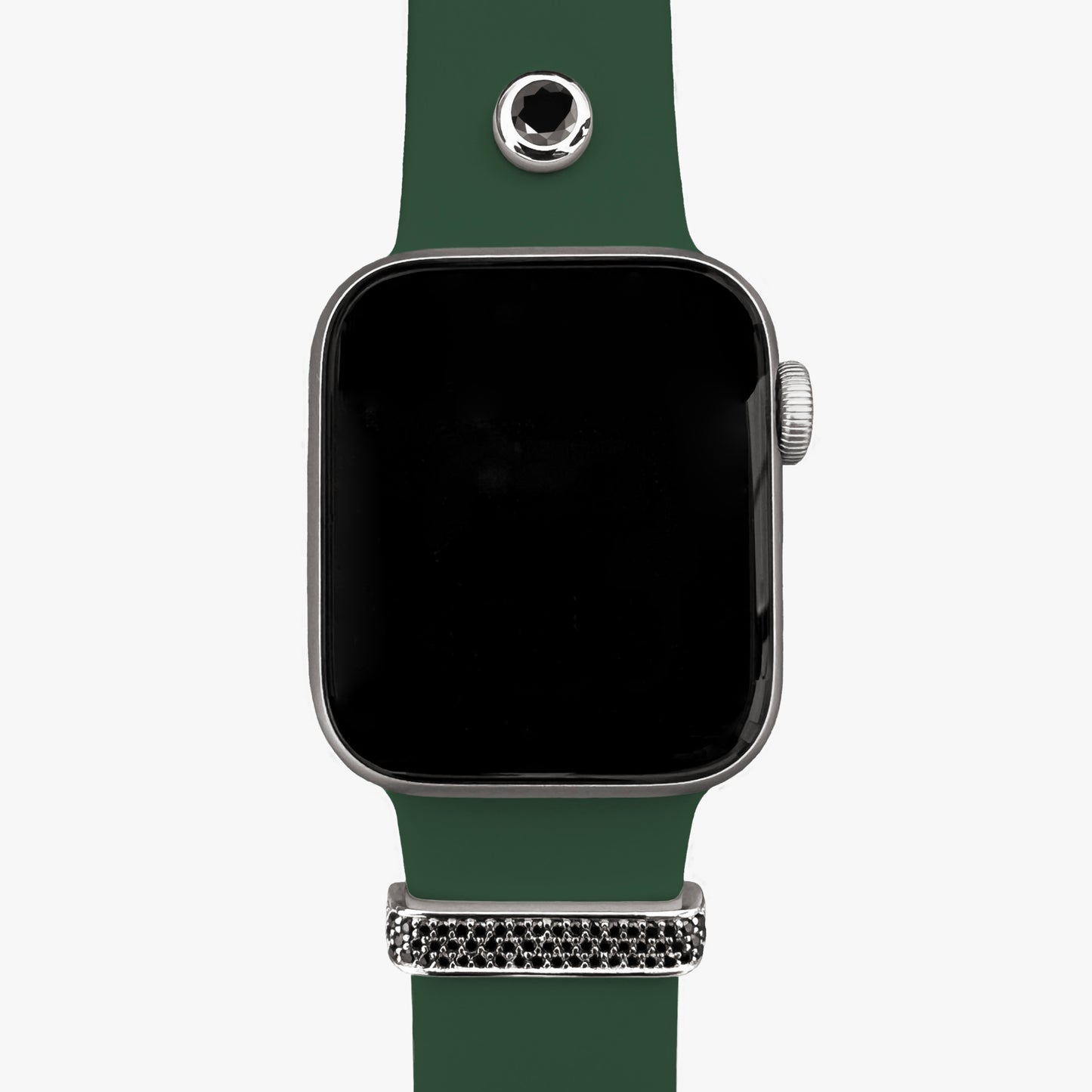 Set - Loop Stardust + Pin Moviestar & Armband für Apple Watch - Sterlingsilber - dunkelgrün