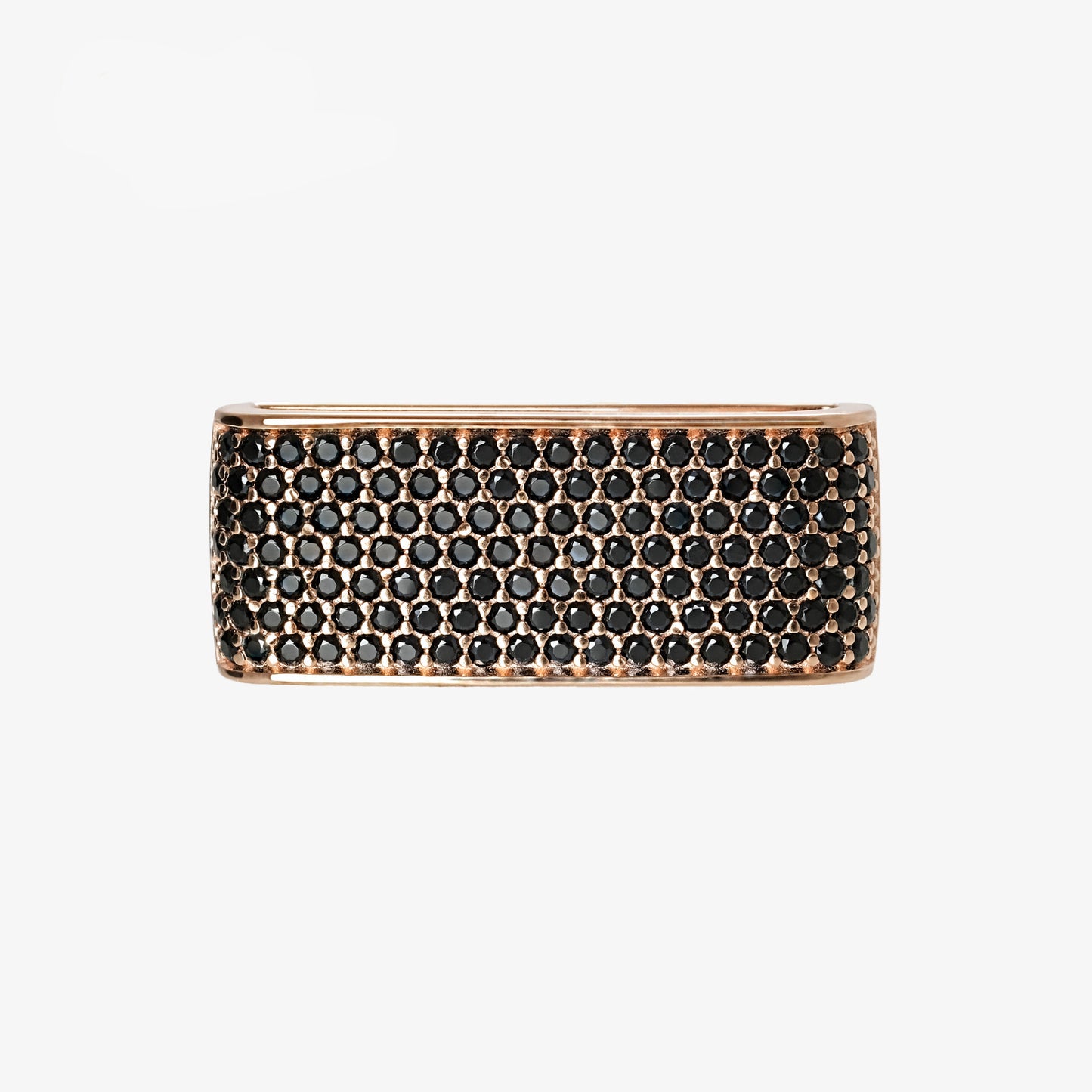 Loop Stardust Large - Sterlingsilber 24k Roségold plattiert - Pavé