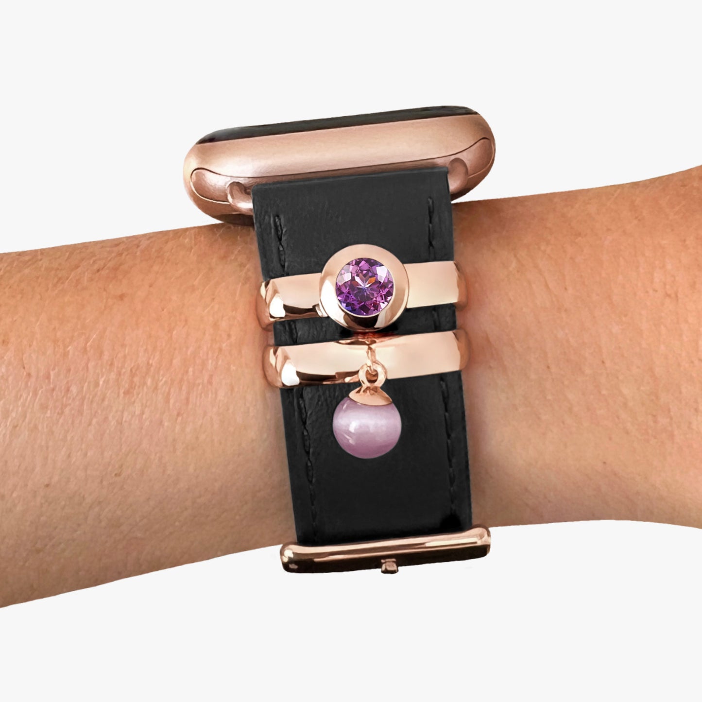 Set - Loop Moviestar + Moonball 18 & Lederband für Apple Watch 38|40|41 - Roségold Auflage