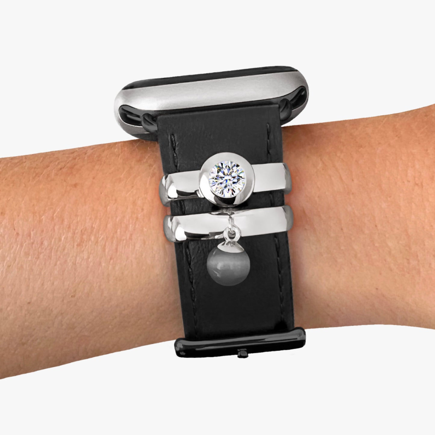 Set - Loop Moviestar + Moonball 18 & Lederband für Apple Watch 38|40|41 - grau