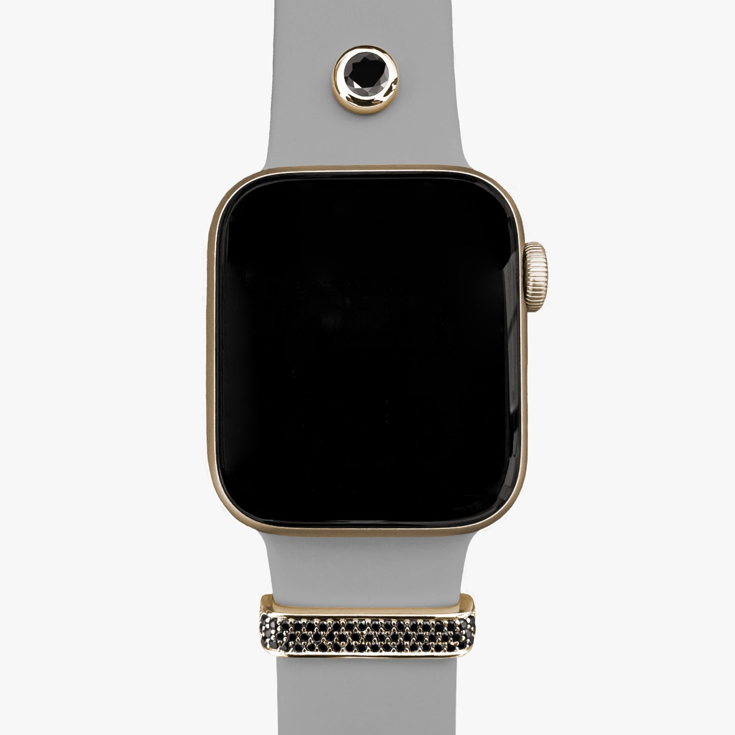 Set - Loop Stardust + Pin Moviestar & Armband für Apple Watch - 24k Gold plattiert - hellgrau