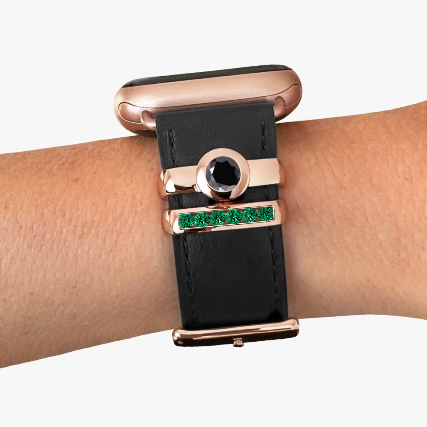 Set - Loop Moviestar + Stargate & Lederband für Apple Watch 38|40|41 - Roségold Auflage