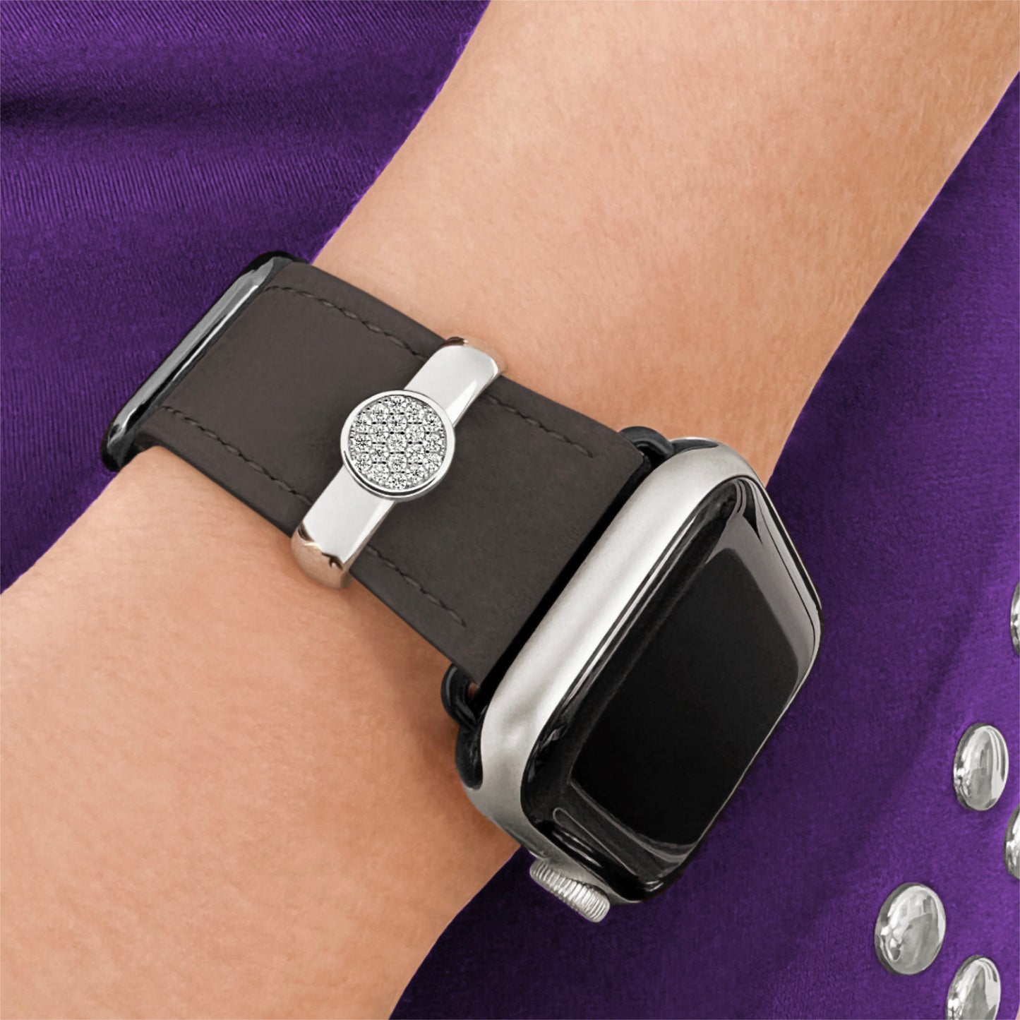 Z Set - Loop Starshine 18 & Lederband für Apple Watch 38|40|41 - Sterlingsilber