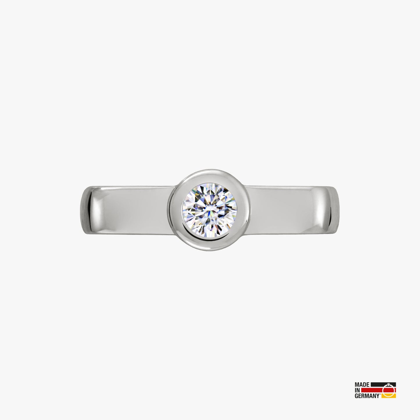 Pamoro® Loop für Apple Watch Sportarmbänder - Schmuck Charm in Sterlingsilber rhodiniert - Cubic Zirkonia in weiß