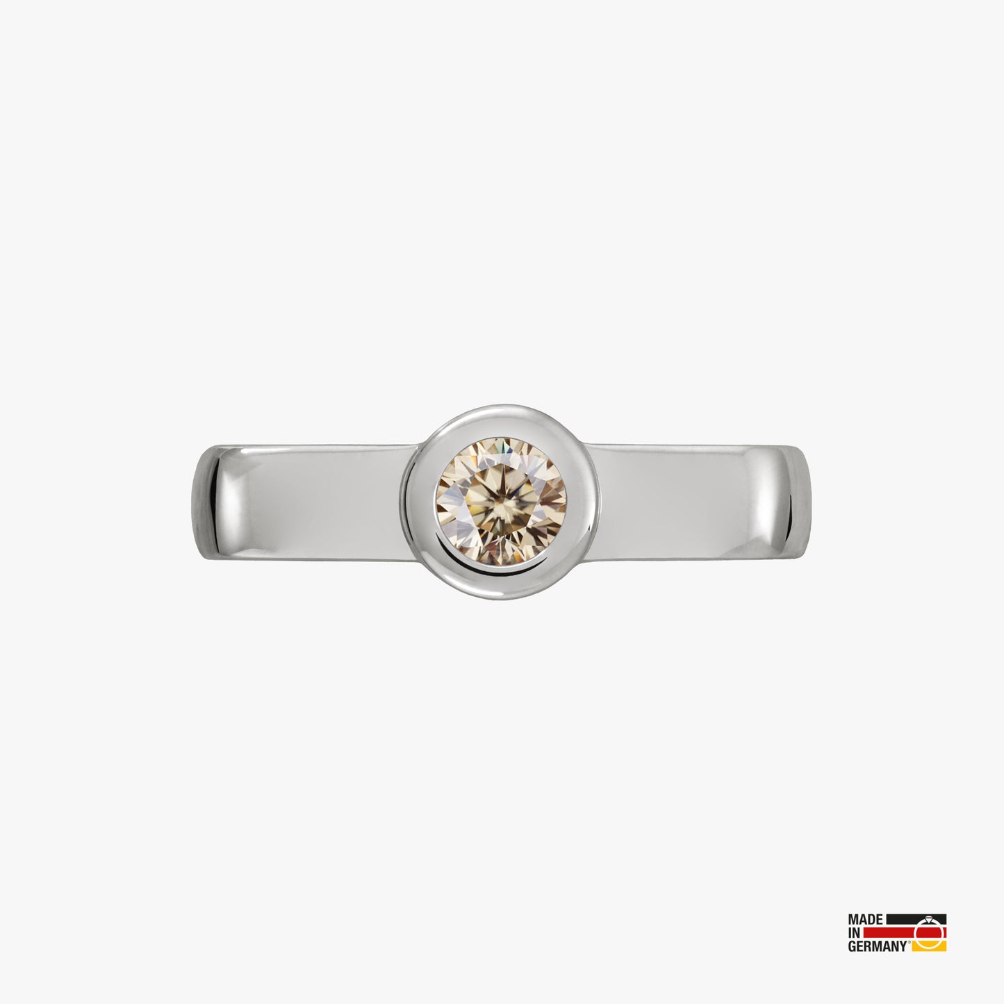 Pamoro® Loop für Apple Watch Sportarmbänder - Schmuck Charm in Sterlingsilber rhodiniert - Cubic Zirkonia in champagner