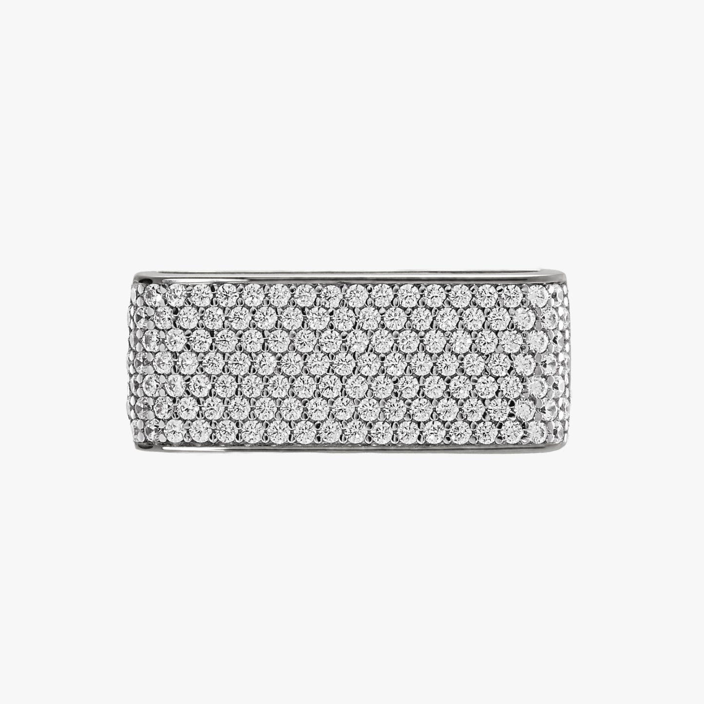 Pamoro® Loop für Apple Watch Sportarmband - Schmuck Charm in echt Silber rhodiniert - 129 weiße Cubic Zirkonia