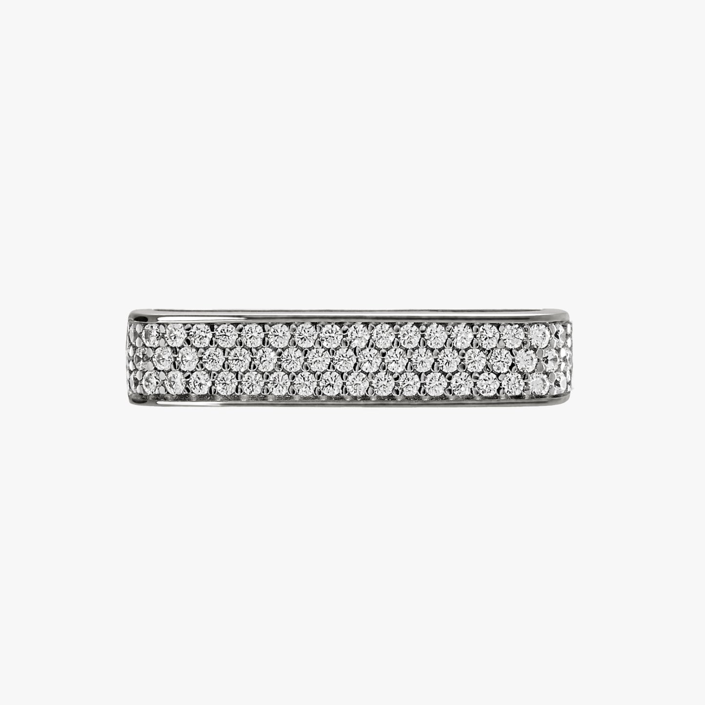 Pamoro® Loop für dein Apple Watch Sportarmband - Schmuck Charm in echt Silber rhodiniert - 55 weiße Cubic Zirkonia im Brillantschliff
