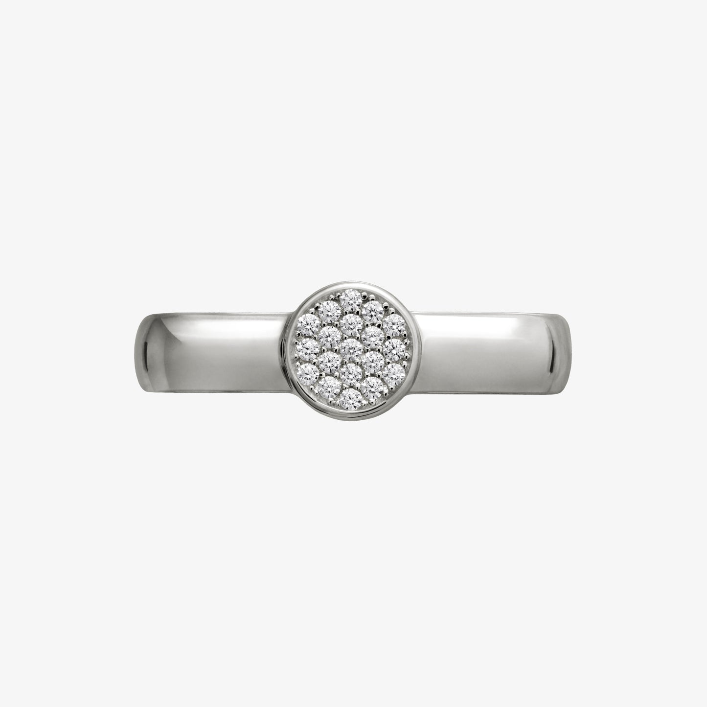 Pamoro® Loop für Apple Watch Sportbänder - Schmuck Charm in echt Silber rhodiniert - 19 weiße Cubic Zirkonia