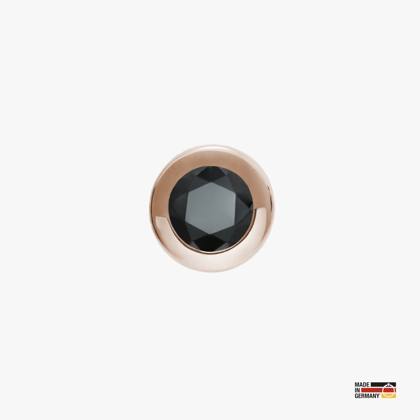 Pamoro® Charm für Apple Watch Sportarmbänder - Schmuck in Silber 24k Roségold plattiert mit Cubic Zirkonia in schwarz - Schraubmechanik