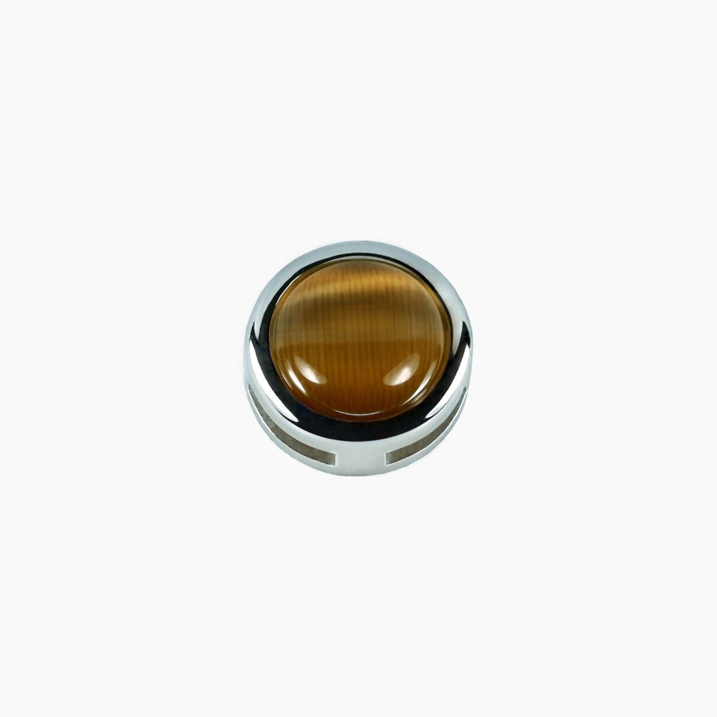 Pin Jelly Moon - Sterlingsilber rhodiniert - Cabochon - Schraubmechanik