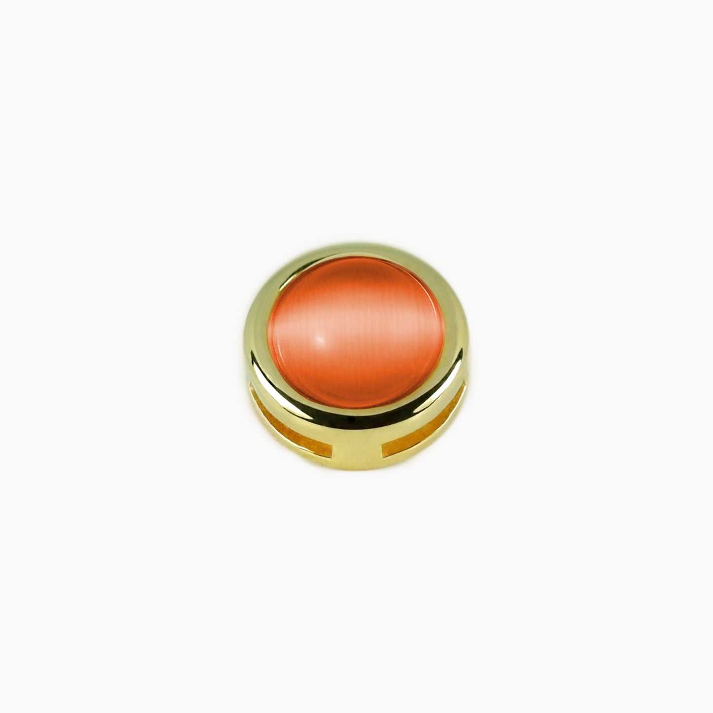 Pin Jelly Moon - Sterlingsilber mit Gold Auflage - Cabochon - Schraubmechanik