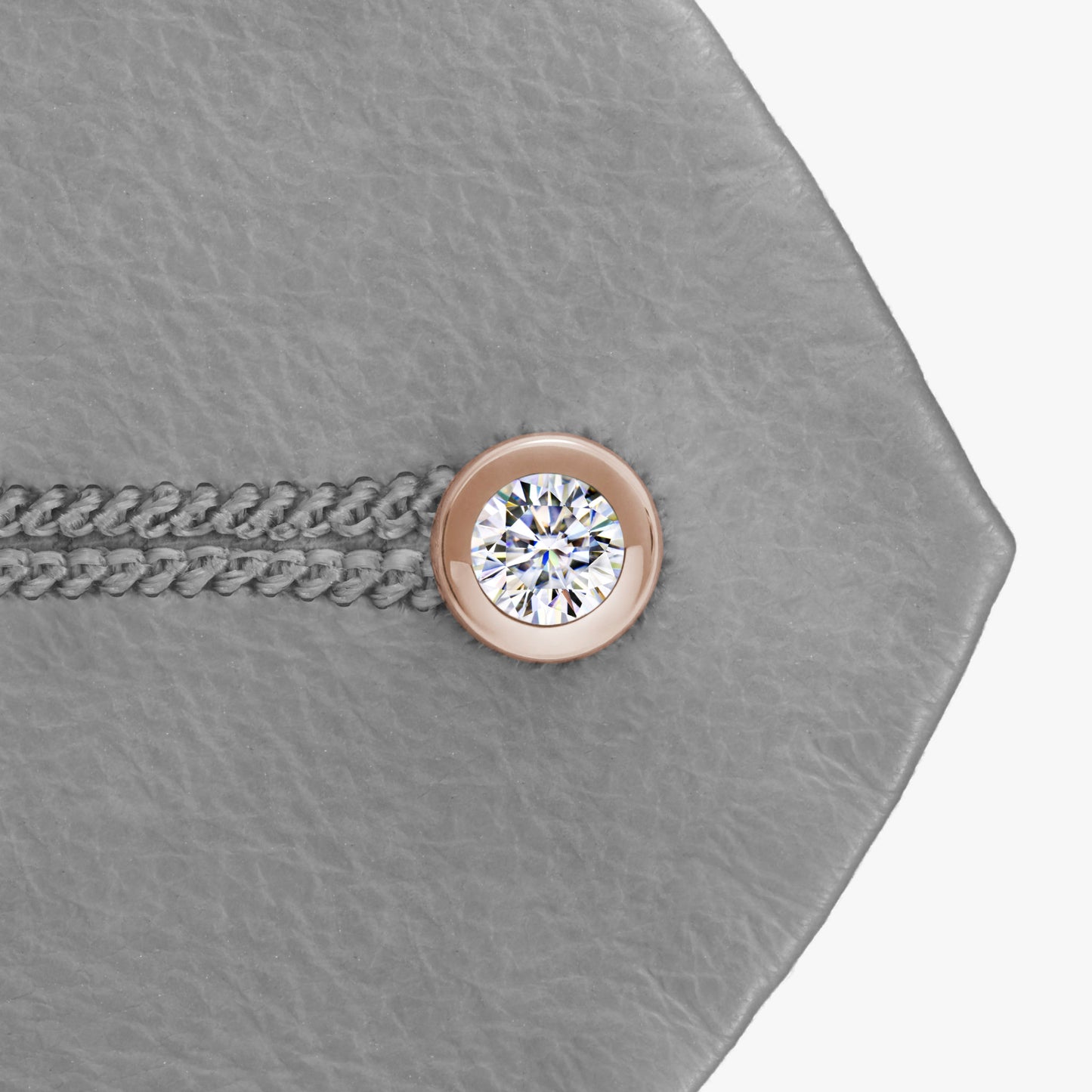 Button Moviestar - Sterlingsilber 24k Roségold plattiert - Schraubmechanik