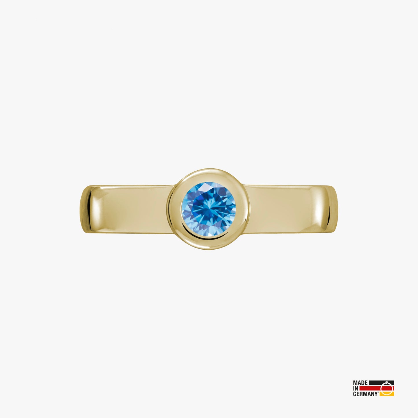 Loop Moviestar 2.0 - Sterlingsilber 24k Gold plattiert - synth. Aquamarin