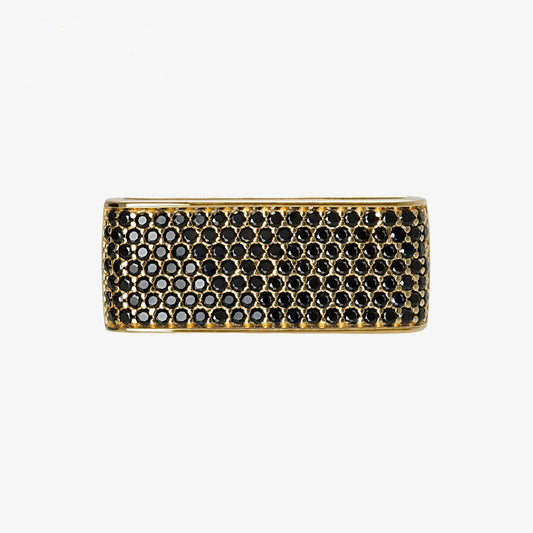 Loop Stardust Large - Sterlingsilber 24k Gold plattiert - Pavé