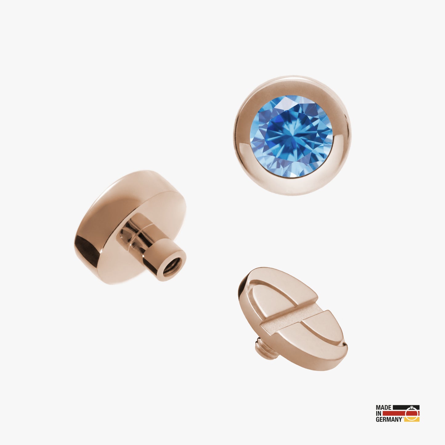Pin Moviestar 2.0 - Sterlingsilber 24k Roségold plattiert - Schraubmechanik