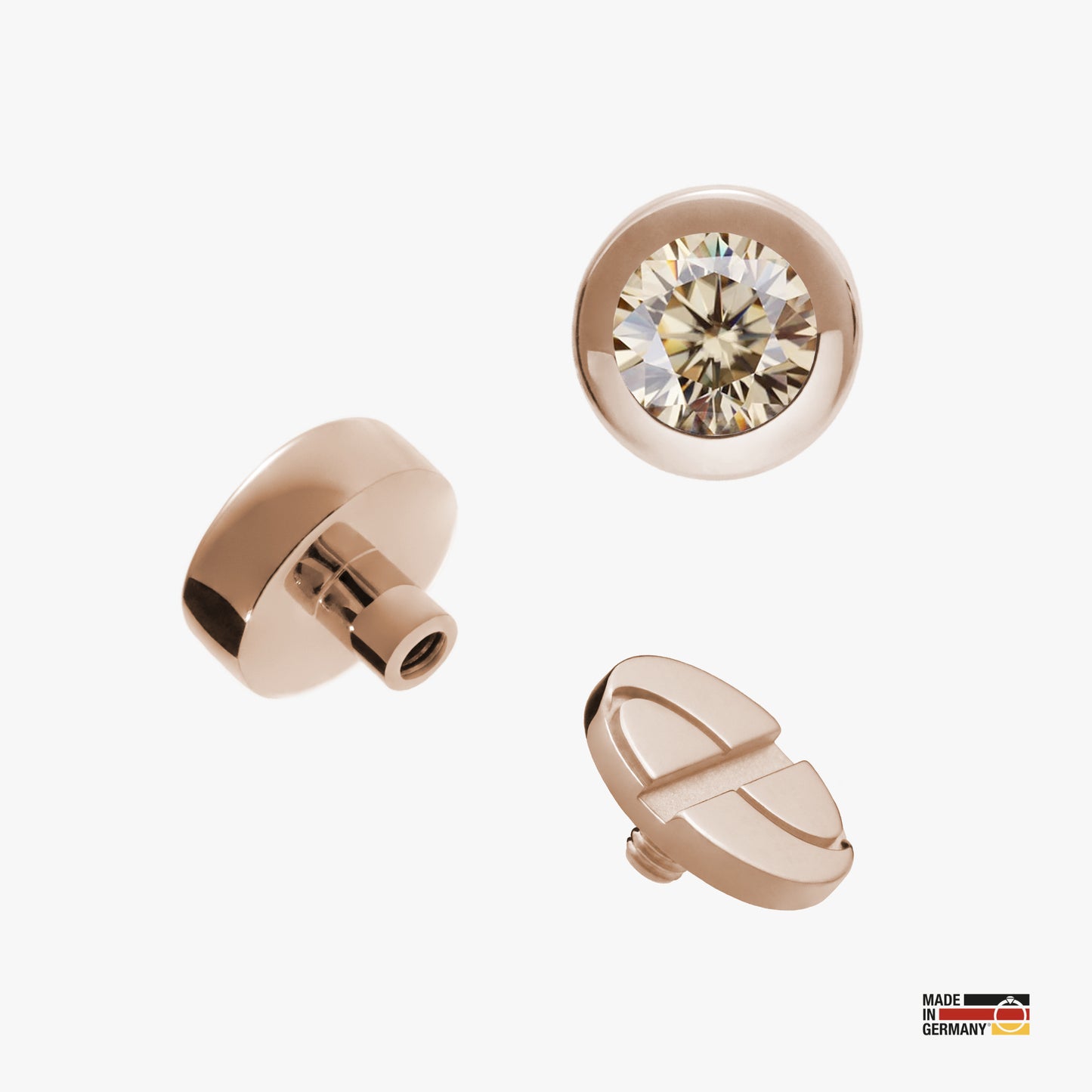 Pin Moviestar 2.0 - Sterlingsilber 24k Roségold plattiert - Schraubmechanik