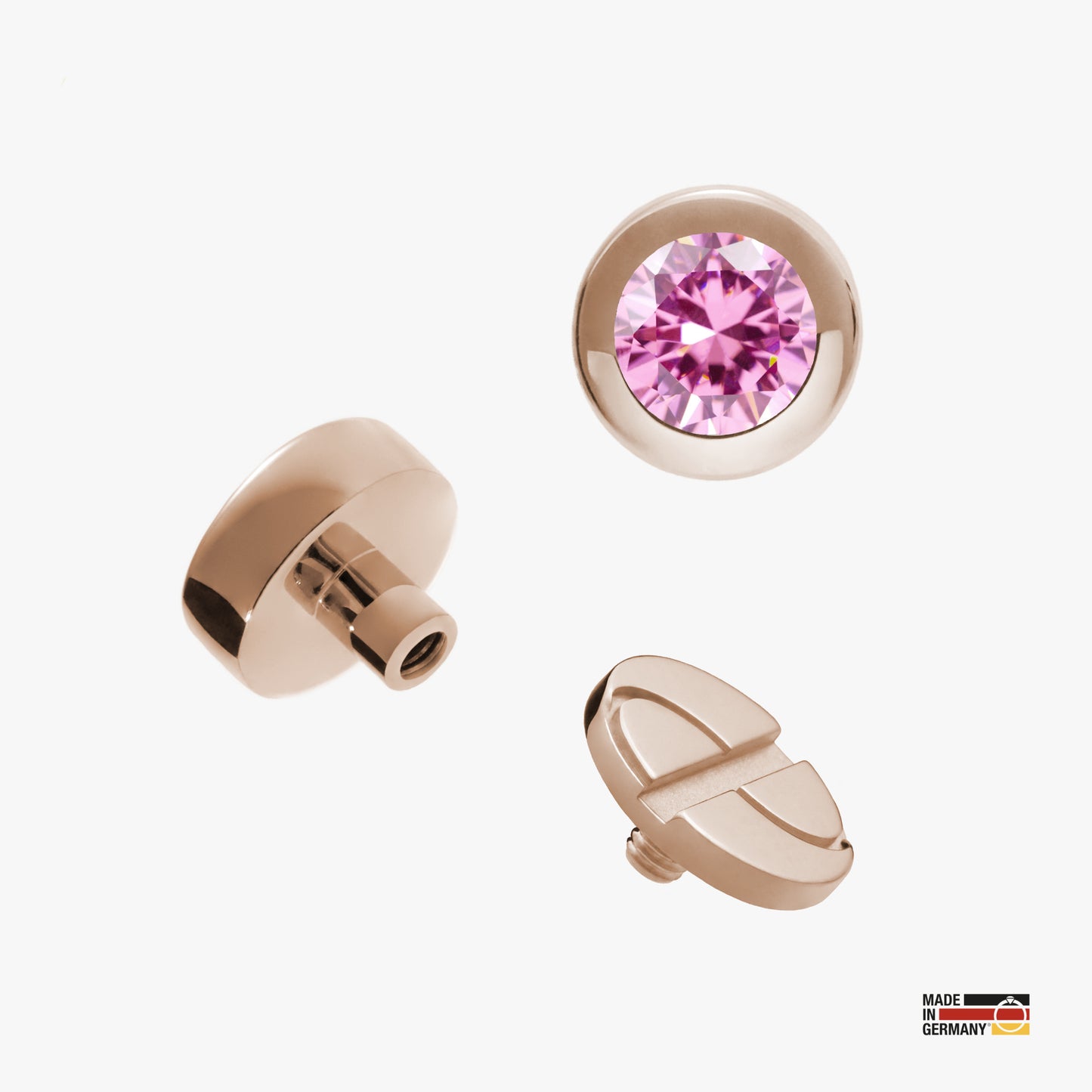 Pin Moviestar 2.0 - Sterlingsilber 24k Roségold plattiert - Schraubmechanik