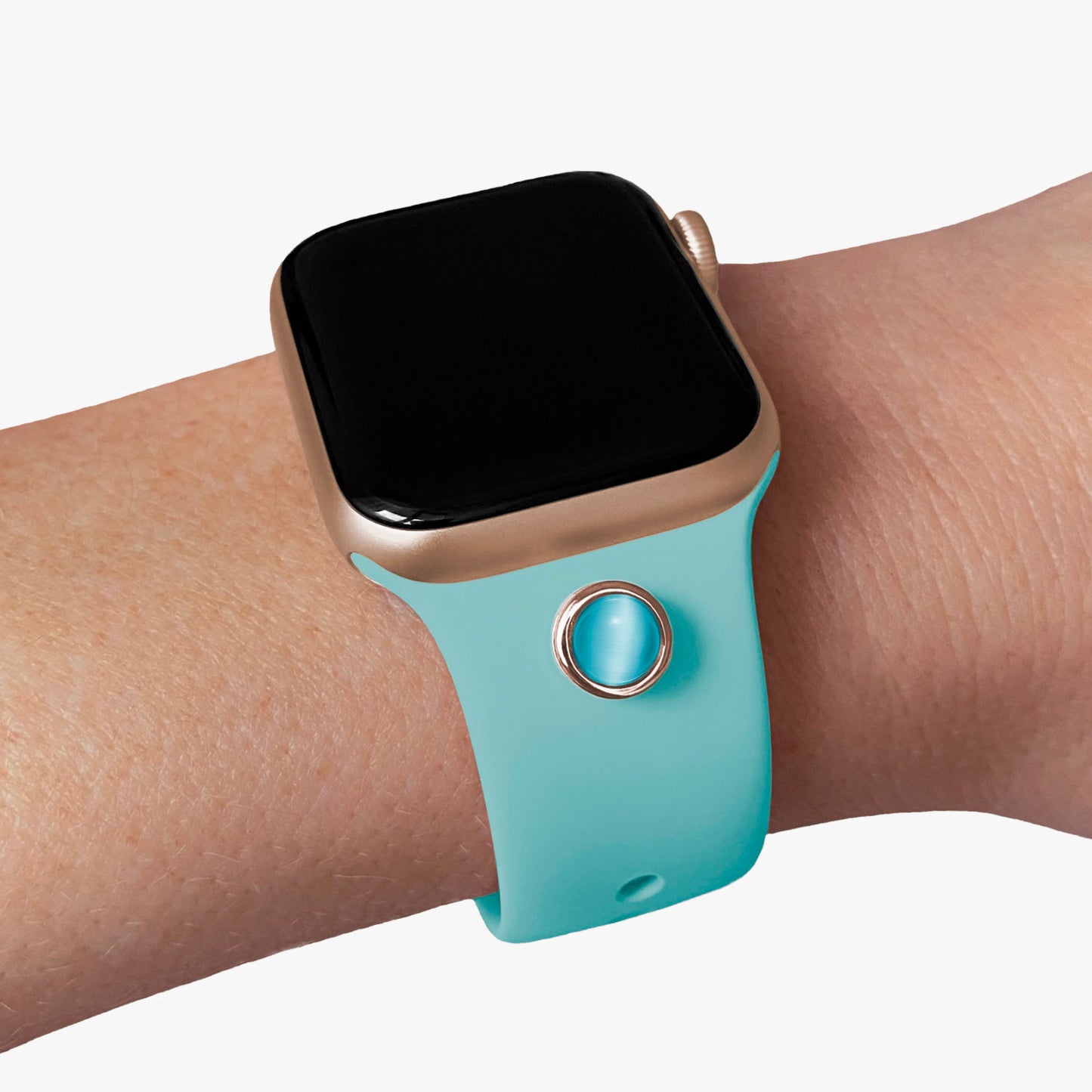 Set - Pin Jelly Moon & Armband für Apple Watch - Roségold Auflage - mint