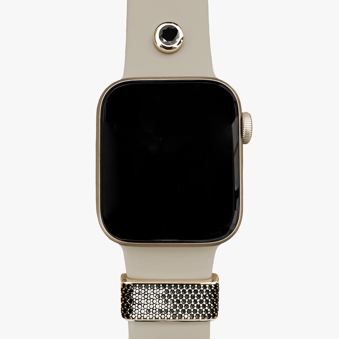 NEU! Set - Loop Stardust Large + Pin Moviestar & Armband für Apple Watch - 24k Gold plattiert - creme