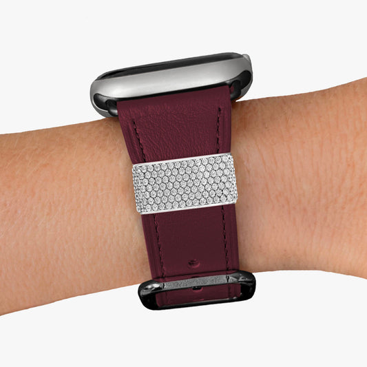 Set - Loop Starlight 18 & Lederband für Apple Watch 38|40|41 - Sterlingsilber - Pavé