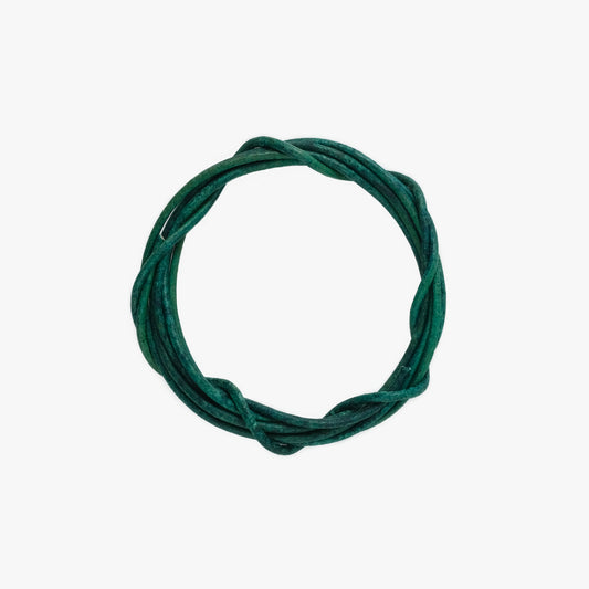 Lederschnur für Pamoro Loops und Schmuck Anhänger - echtes Leder in der Farbe used Look grün - 1,5 Rundriemen