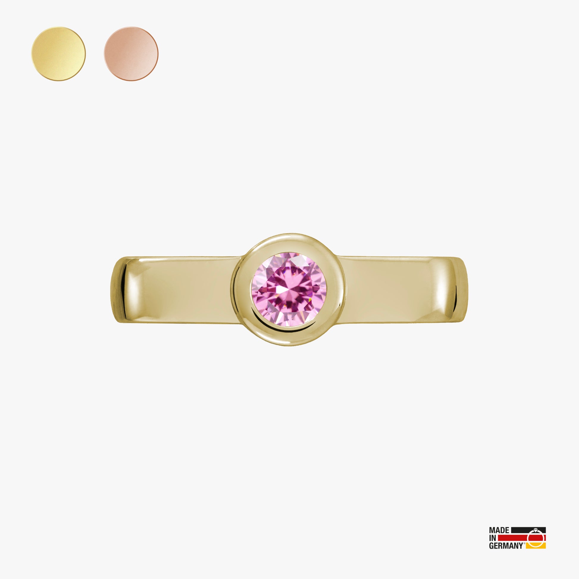 Pamoro® Loop für Apple Watch Sportbänder - Schmuck Charm in Silber 24k Gold plattiert - Cubic Zirkonia in pink