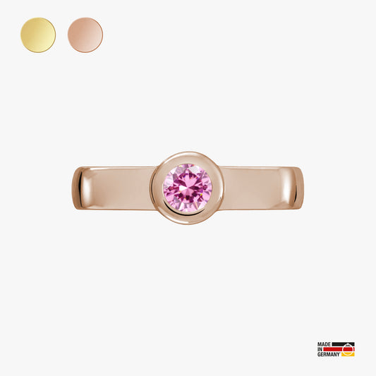 Pamoro® Loop für Apple Watch Sportbänder - Schmuck Charm in Silber 24k Roségold plattiert - Cubic Zirkonia in pink