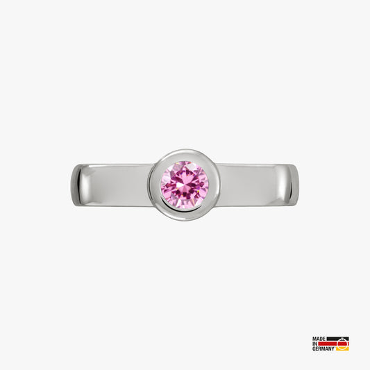 Pamoro® Loop für Apple Watch Sportarmbänder - Schmuck Charm in Sterlingsilber rhodiniert - Cubic Zirkonia in pink