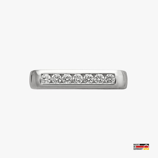 Pamoro® Loop für Apple Watch Sportarmbänder - Schmuck Charm in echt Silber rhodiniert - 7 weiße Cubic Zirkonia im Brillantschliff