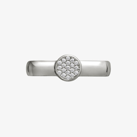  Pamoro® Loop für Apple Watch Sportbänder -  Schmuck Charm in echt Silber  rhodiniert - 19 weiße Cubic Zirkonia