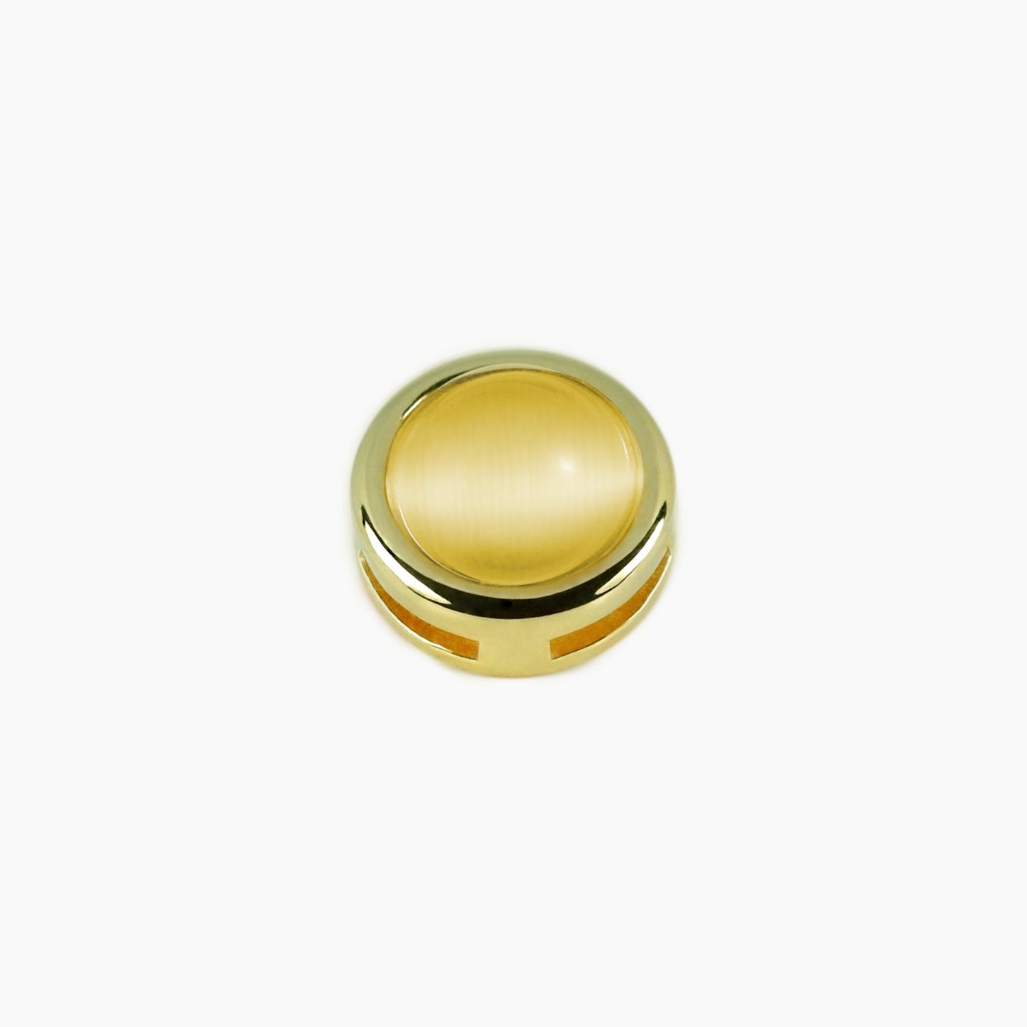 Pin Jelly Moon - Sterlingsilber mit Gold Auflage - Cabochon - Schraubmechanik