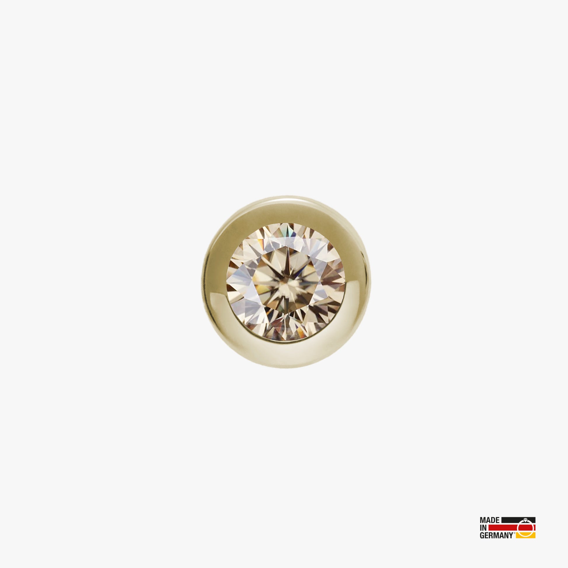 Pamoro® Charm für Apple Watch Sportarmbänder - Schmuck in Silber 24k Gold plattiert mit Cubic Zirkonia in champagner - Schraubmechanik