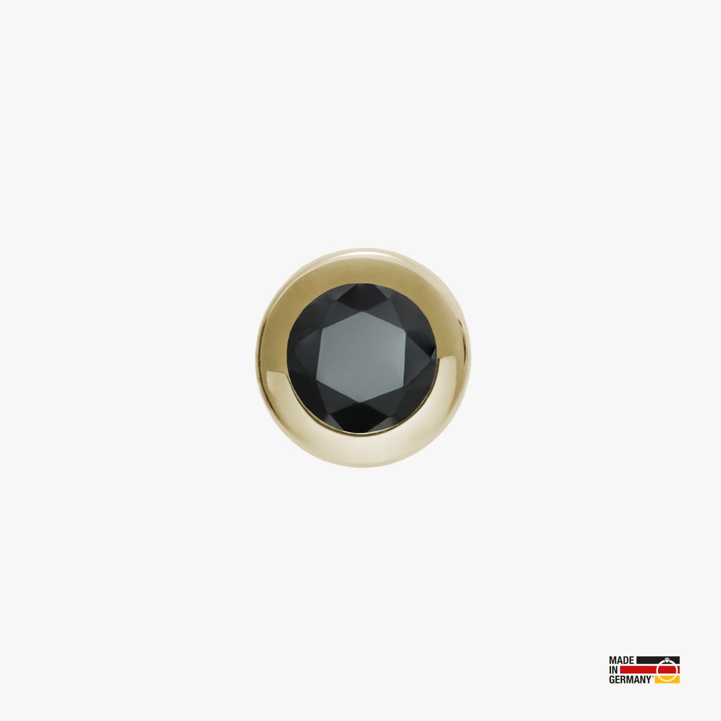 Pamoro® Charm für Apple Watch Sportarmbänder - Schmuck in Silber 24k Gold plattiert mit Cubic Zirkonia in schwarz - Schraubmechanik