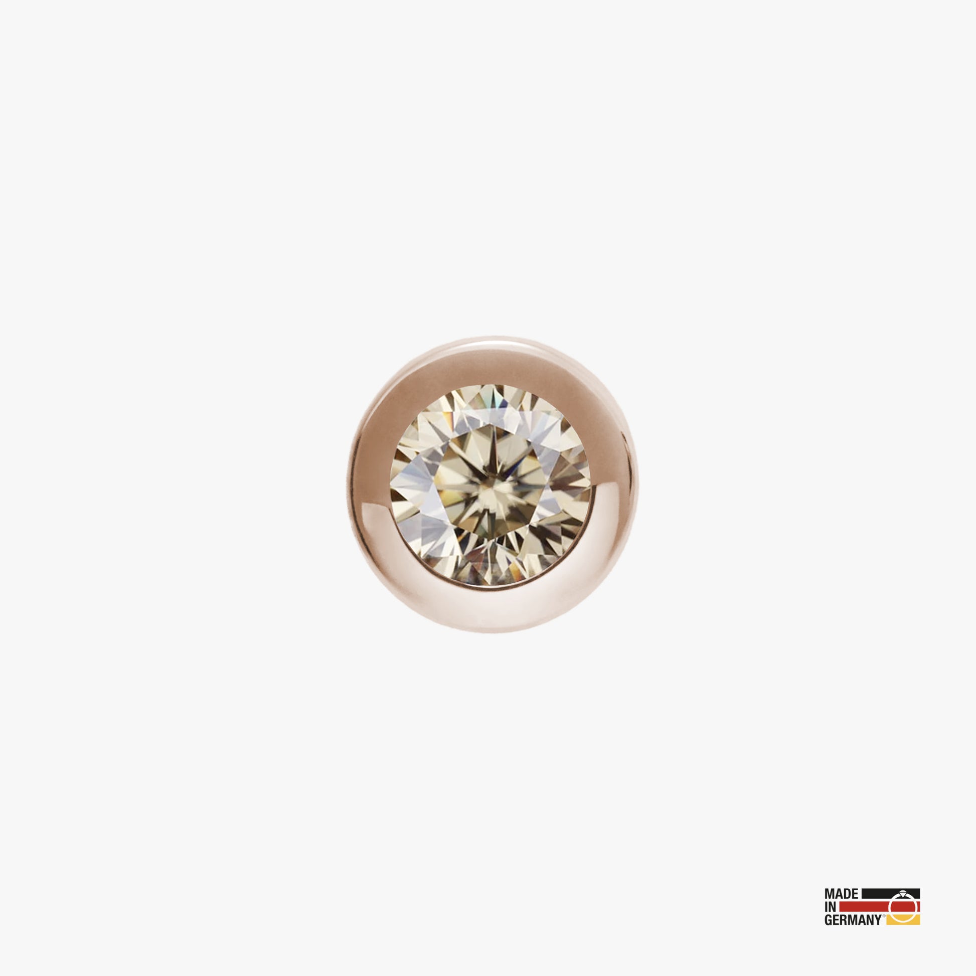 Pamoro® Charm für Apple Watch Sportarmbänder - Schmuck in Silber 24k Roségold plattiert mit Cubic Zirkonia in champagner - Schraubmechanik